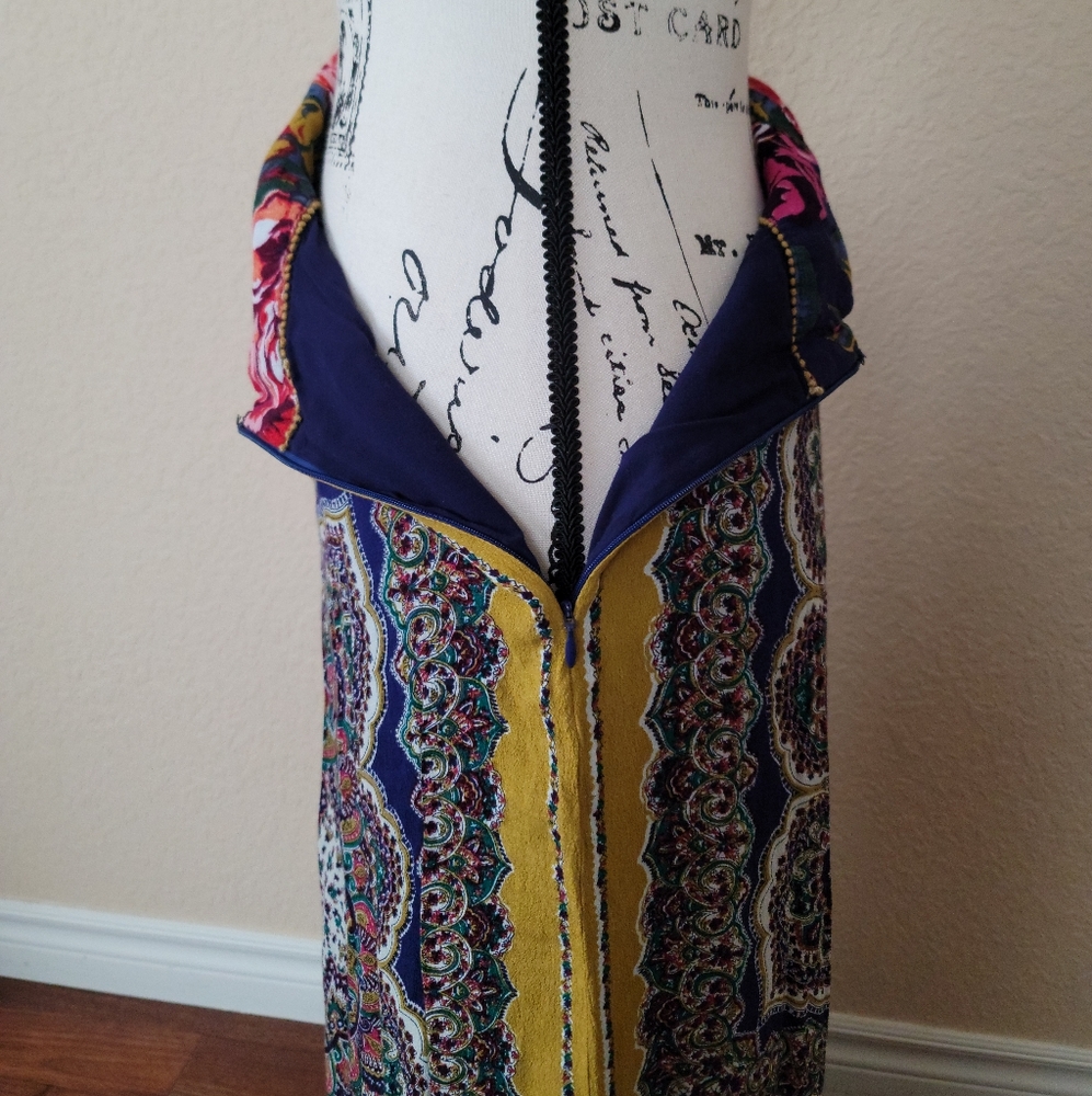 Anthropologie Multicolor Floral and Paisley Skirt - Picture 5 of 9